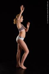 Underwear Woman White Sitting poses - ALL Average medium blond Sitting poses - simple Standard Photoshoot  Academic